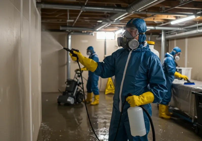 Basement Sanitization and Antimicrobial Treatment process in Metairie Terrace, LA